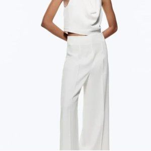 ZARA Culottes Wide Leg Trousers - White | 2242/878/712 - Size L
